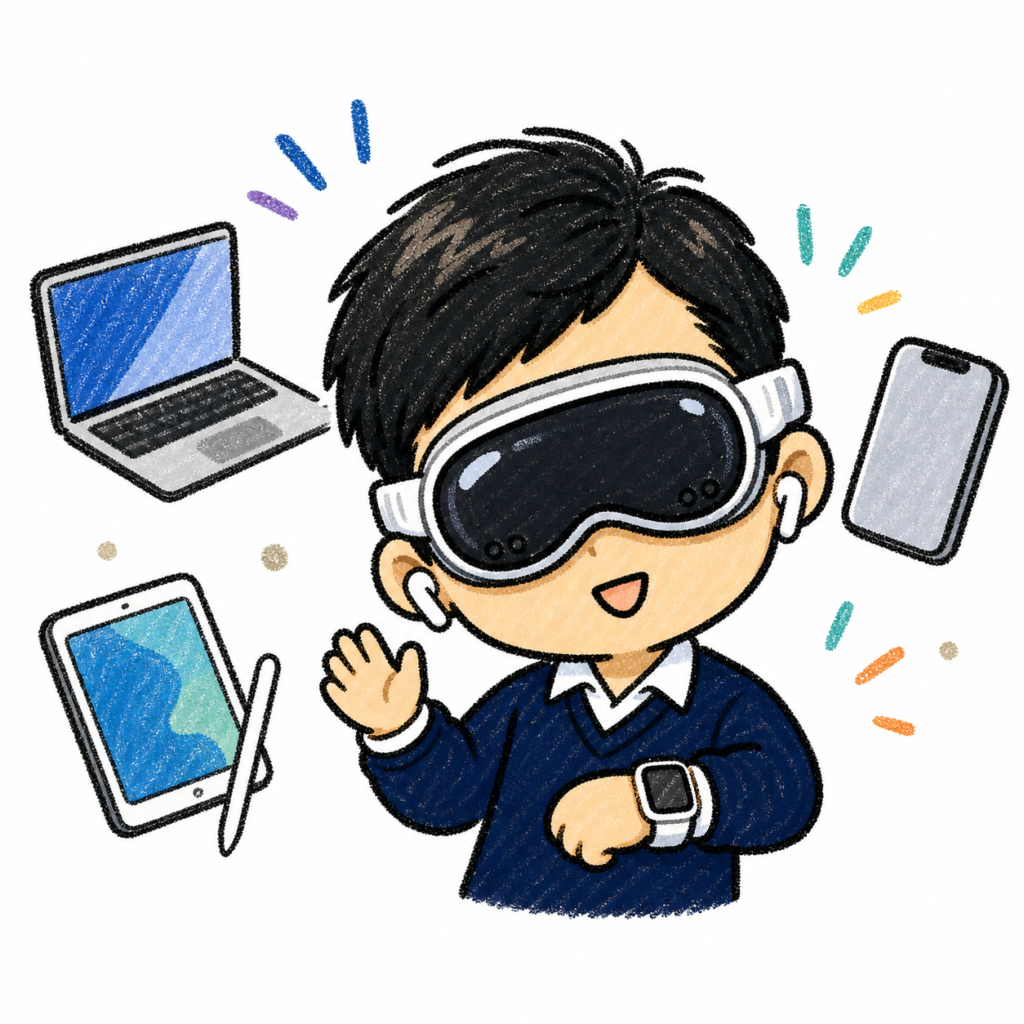 Apple製品とAIを扱うメディア「Appleに囲まれて」のキャラクター