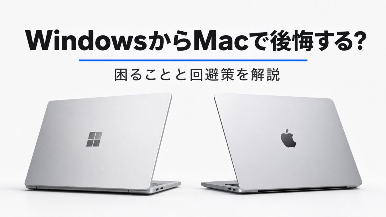 WindowsからMacで後悔する人の特徴は？困ることと回避策を解説