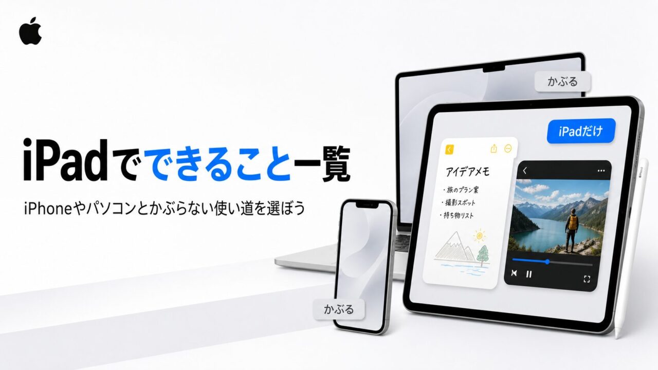 iPadでできること一覧！iPhoneやパソコンとかぶらない使い道を選ぼう