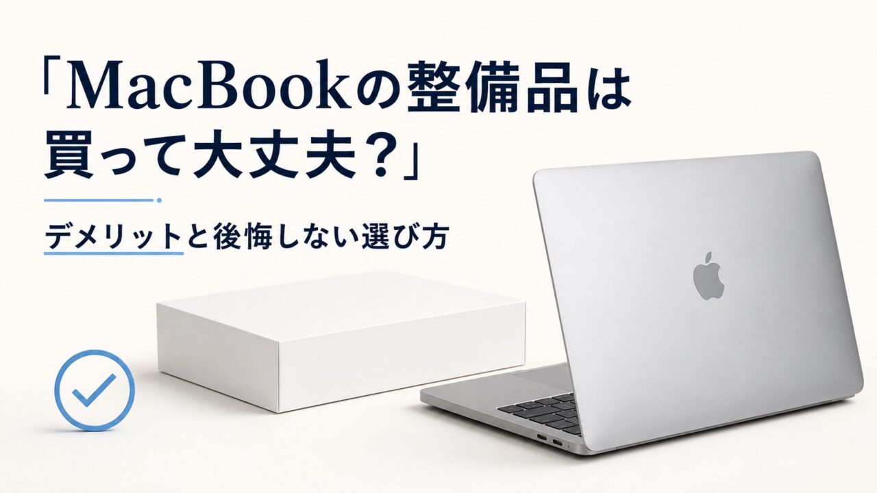 MacBookの整備品は買って大丈夫？デメリットと後悔しない選び方
